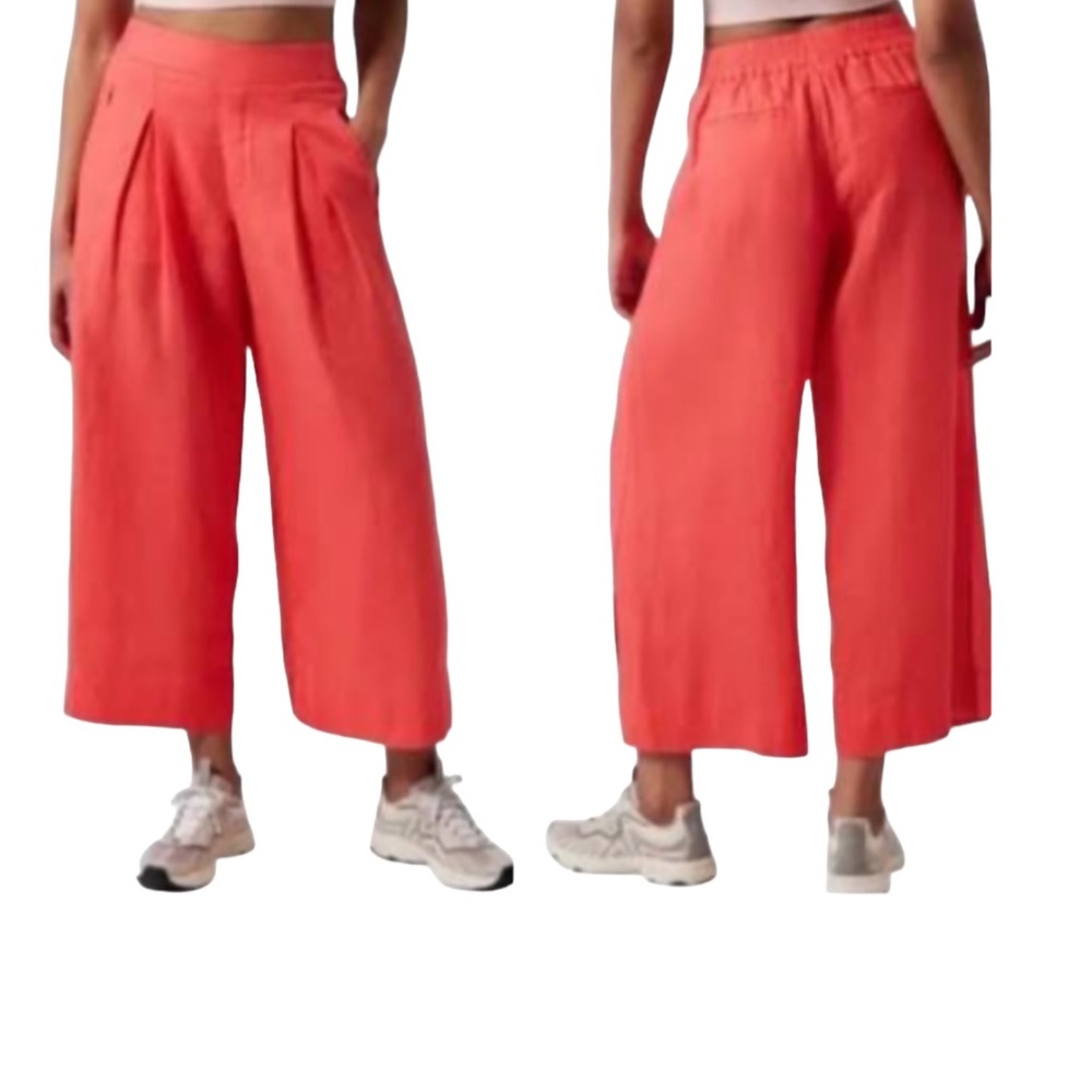 Athleta Playa Linen wide cropped pants